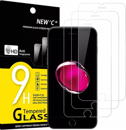 Tempered Glass Screen Protector 3 Pack for iPhone SE 2022 (4.7')