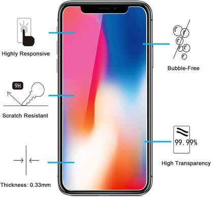 NEW'C 3 Pack Designed for iPhone 11 Pro and iPhone X and iPhone XS Screen Protector Tempered Glass,Case Friendly Scratch-proof, Bubble Free, Ultra Resistant B07BPT5HHH