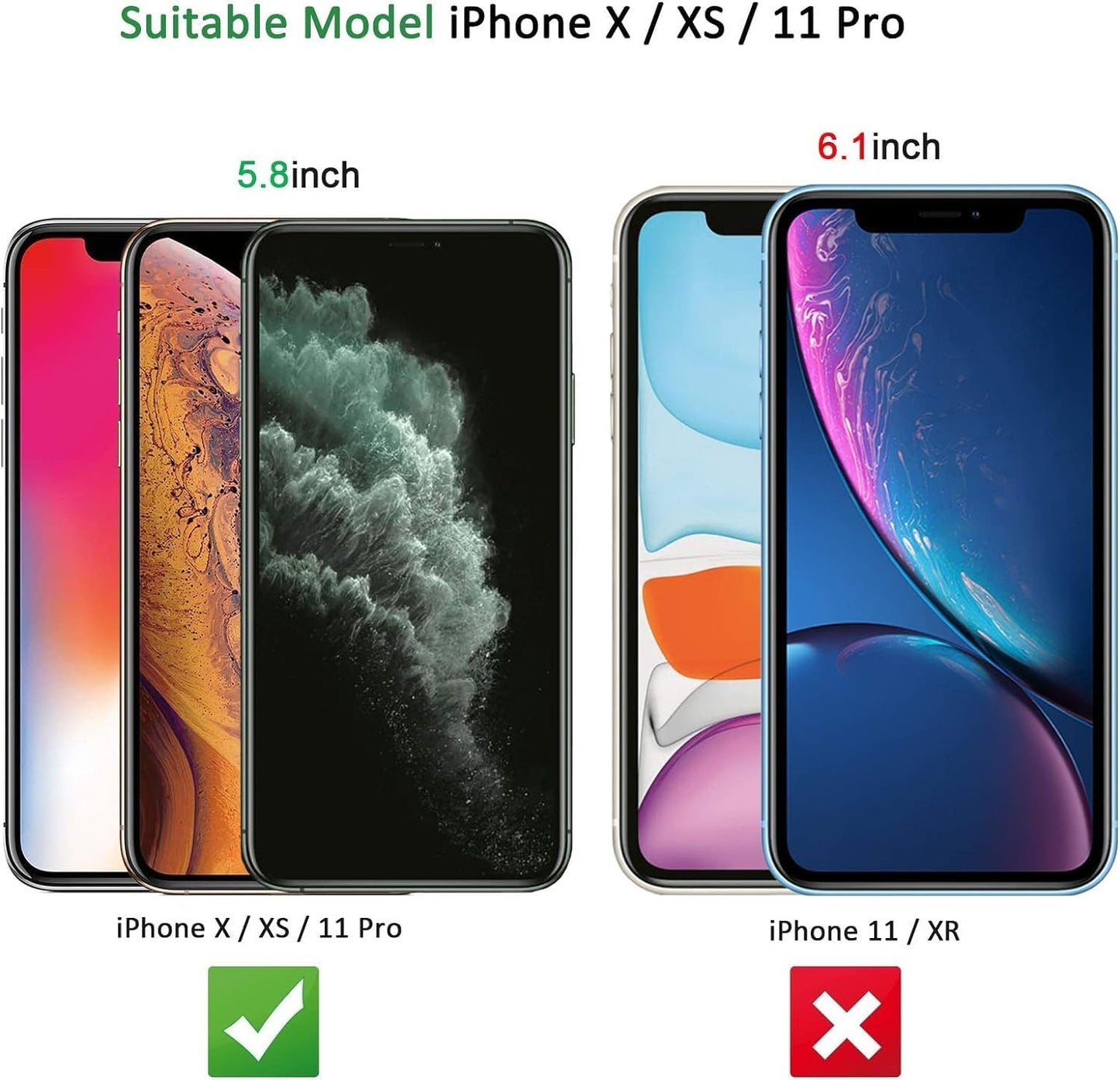 NEW'C 3 Pack Designed for iPhone 11 Pro and iPhone X and iPhone XS Screen Protector Tempered Glass,Case Friendly Scratch-proof, Bubble Free, Ultra Resistant B07BPT5HHH