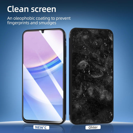 NEW'C 3 Pack Designed for Samsung Galaxy A15 5G 4G Screen Protector Tempered Glass,Case Friendly Scratch-proof, Bubble Free, Ultra Resistant