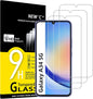 NEW'C 3 Pack Designed for Samsung Galaxy A34 5G Screen Protector Tempered Glass,Case Friendly Scratch-proof, Bubble Free, Ultra Resistant