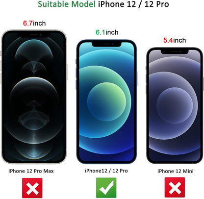 Pack Designed for iPhone 12 (6.1) Screen Protector Tempered Glass, Case Friendly Anti Scratch Bubble Free Ultra Resistant