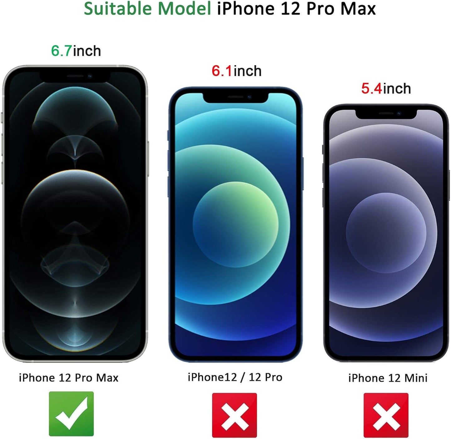 NEW'C 3 Pack Designed for iPhone 12 Pro Max (6.7) Screen Protector Tempered Glass, Case Friendly Anti Scratch Bubble Free Ultra Resistant